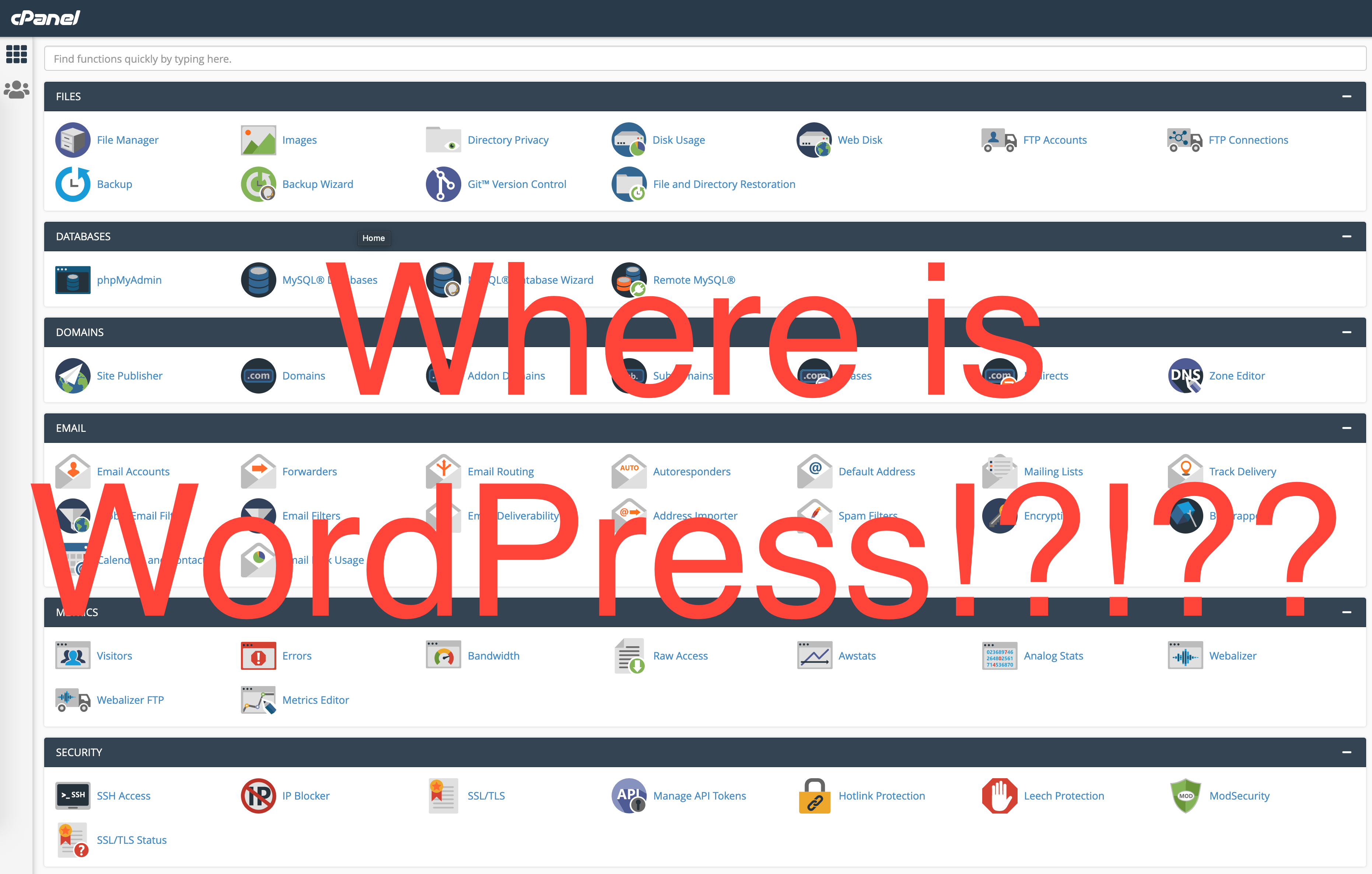 Where is WordPress in cPanel?