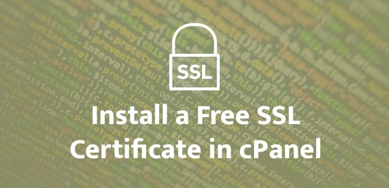 install free ssl certificate cpanel